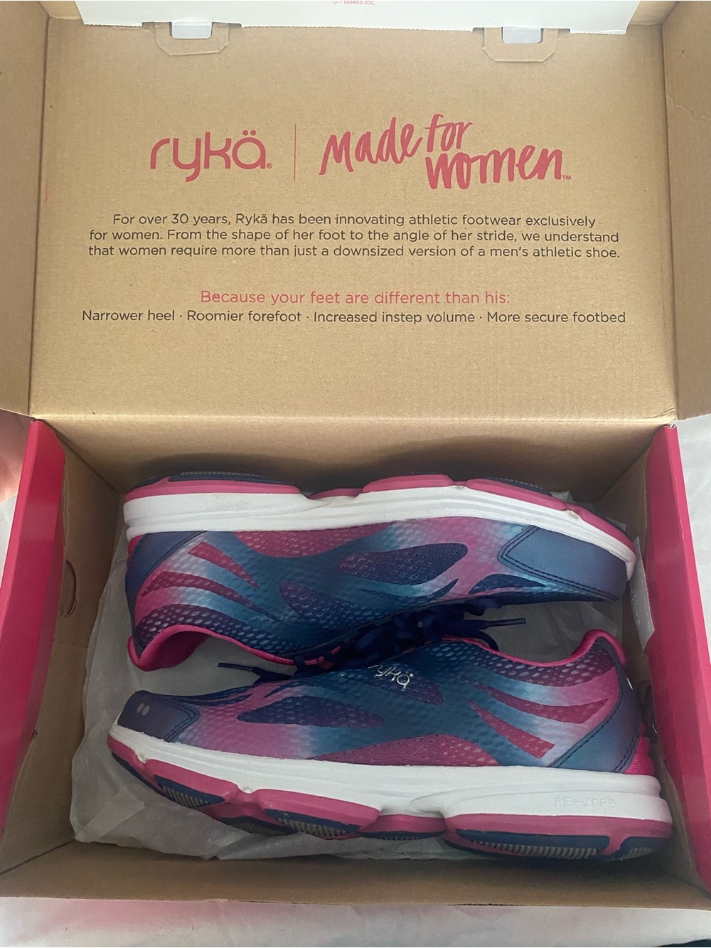 Ryka Devotion Plus 2 Walking Shoes Blue Pink Women's 8W NIB - Picture 12 of 13